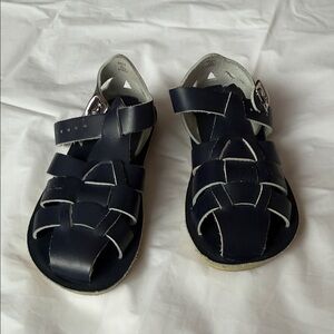 Leather Navy Kids Sandals